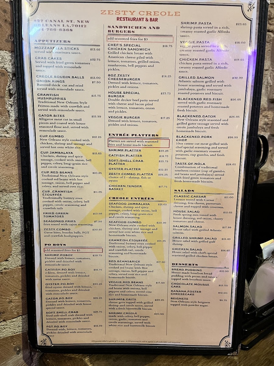 zesty creole Menu - Image 4