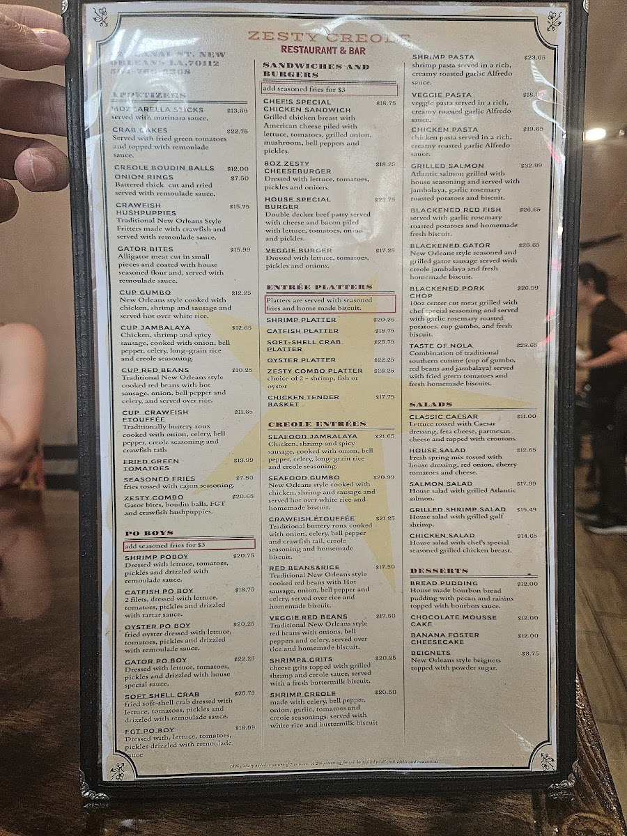 zesty creole Menu - Image 5
