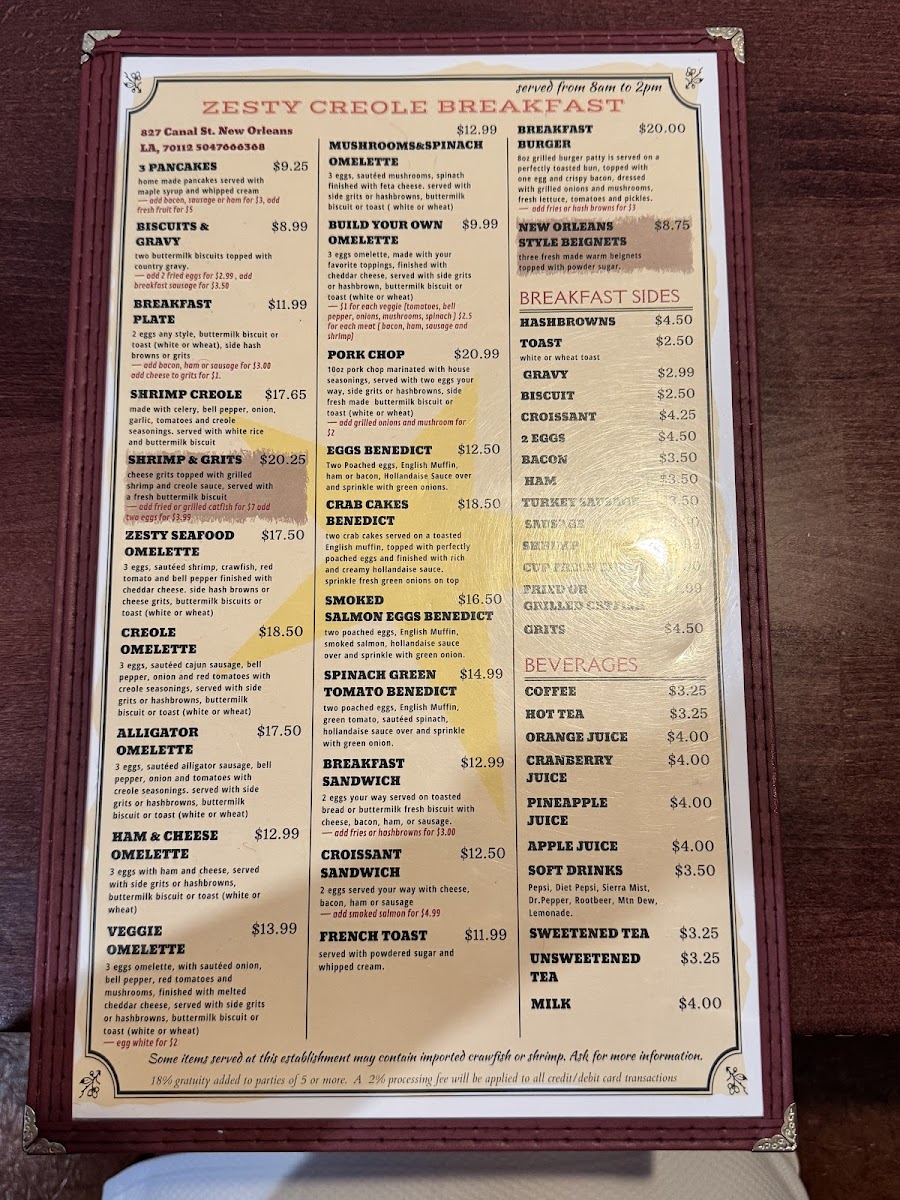 zesty creole Menu - Image 6